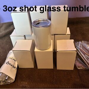 White 3oz Shot Glass Tumbler